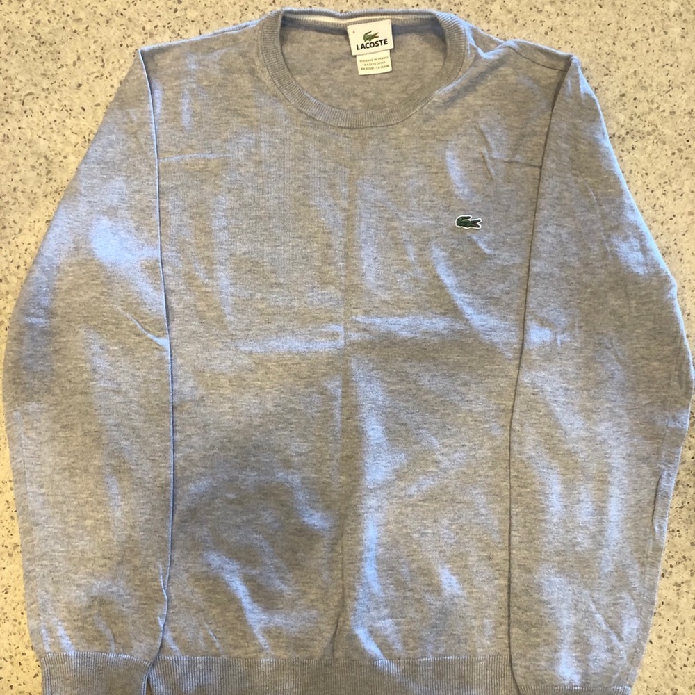 Lacoste: 100% Cotton Crewneck Sweater Size 4